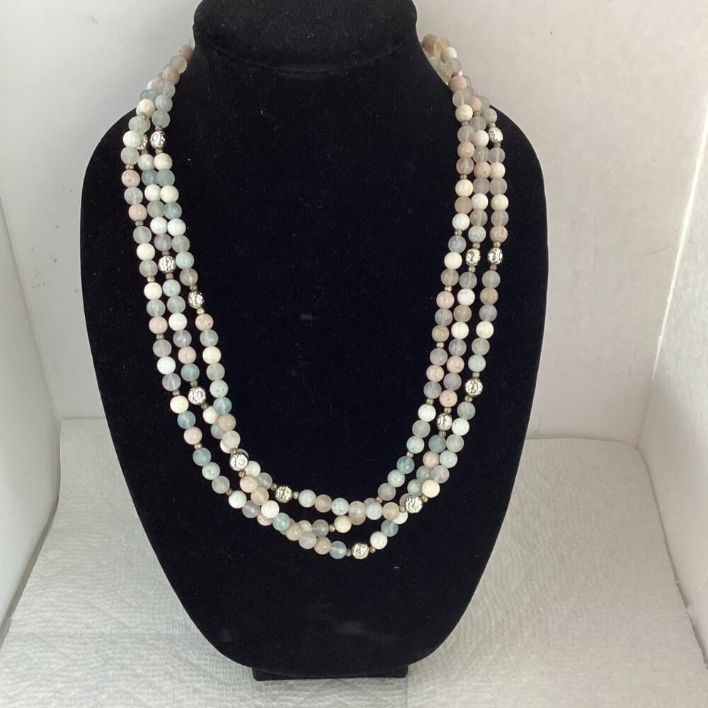 Elegant Multi-Strand Beaded Necklace